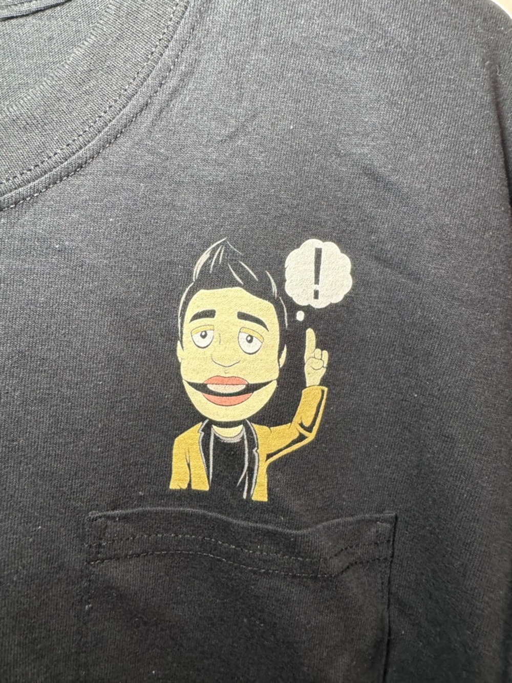 EUC Panic at the Disco Tour Date Black Pocket T Shirt Mens Size Large